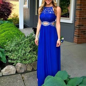 Full length, Royal Blue Prom Dress~ Windsor. Size 5